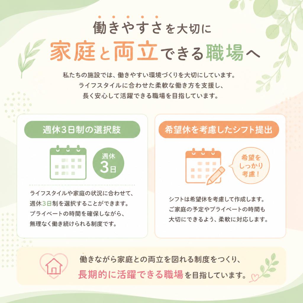 働きやすい制度の紹介