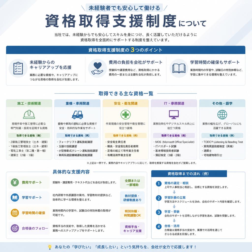 資格取得支援制度の魅力