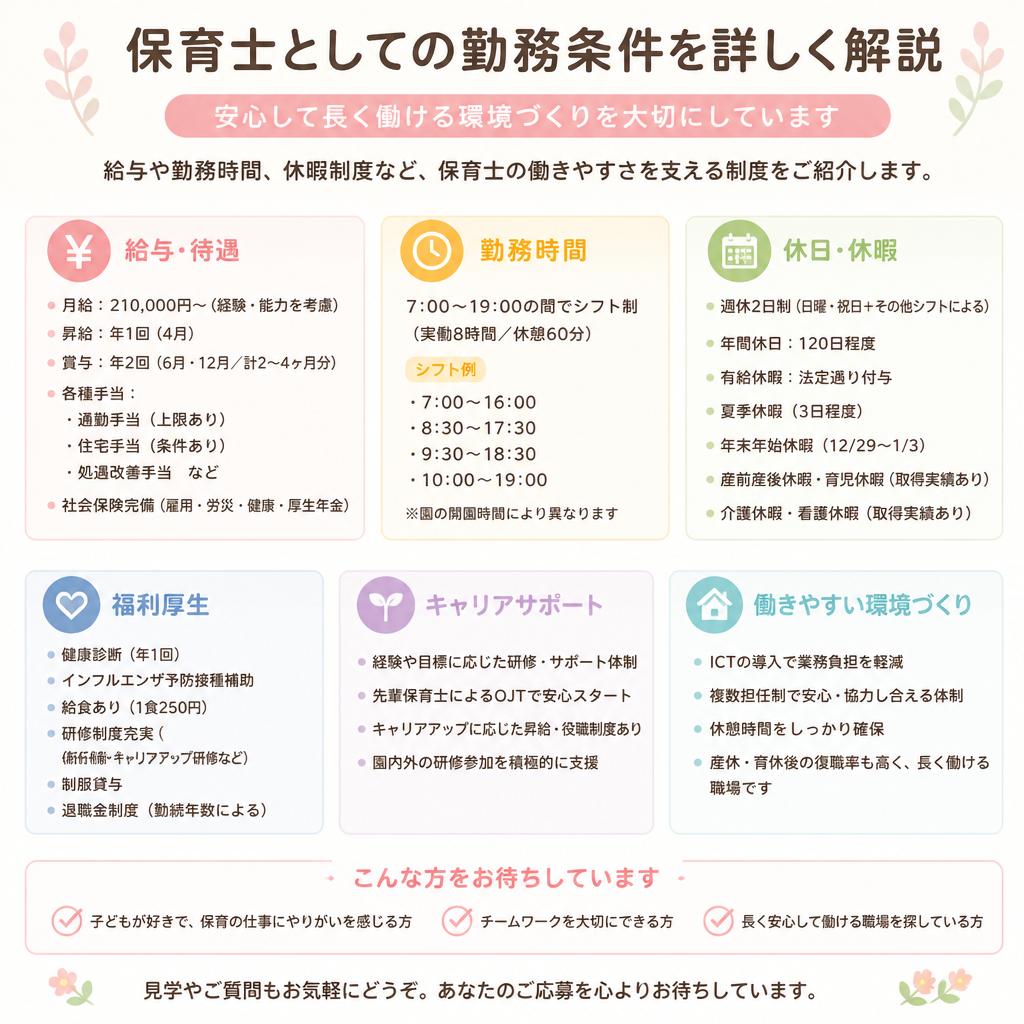 4. 保育士の勤務条件