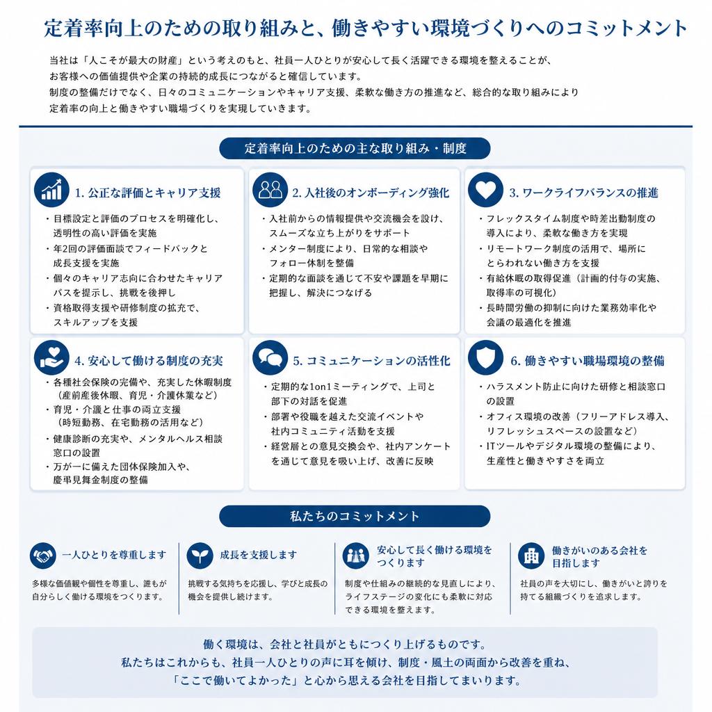 定着率向上へ向けたプラン