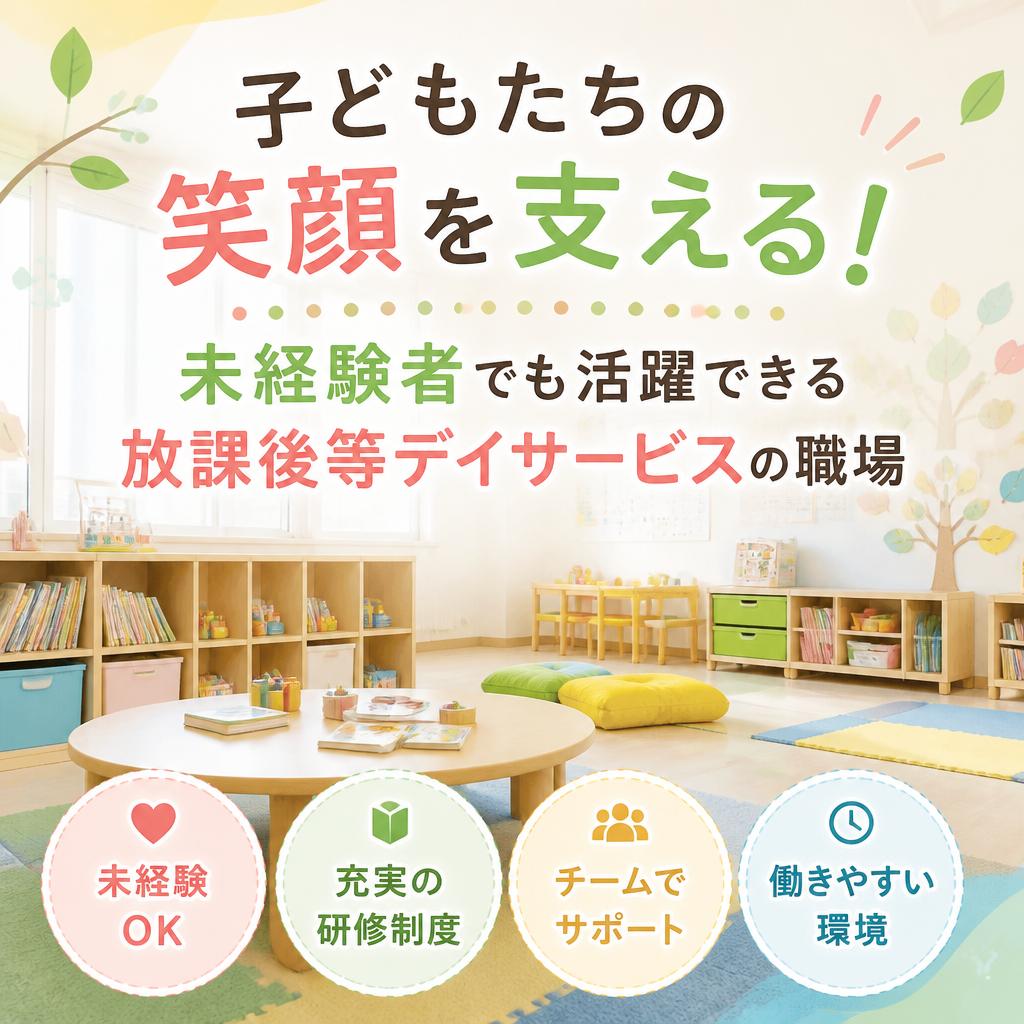子どもたちの笑顔を支える！未経験者でも活躍できる放課後等デイサービスの職場