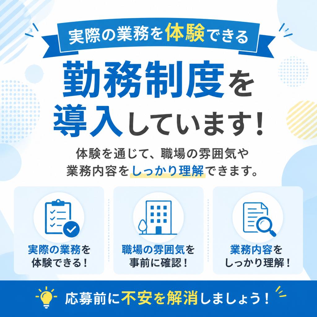 体験勤務で現場を確認