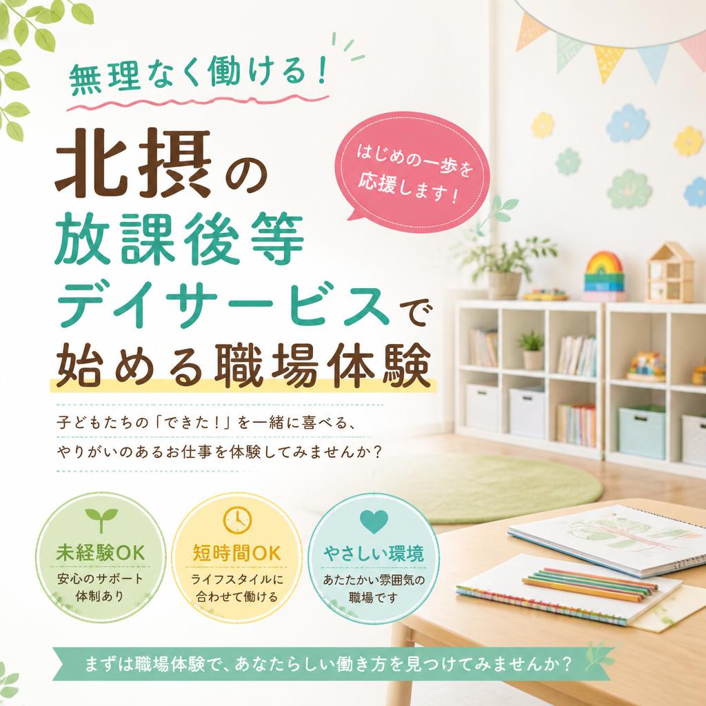 無理なく働ける！北摂の放課後等デイサービスで始める職場体験