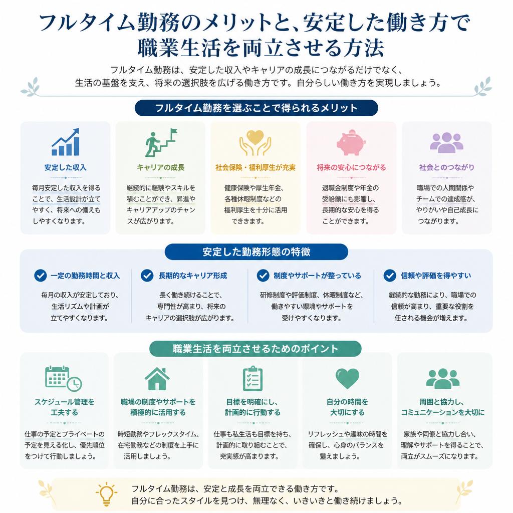 フルタイム勤務で得られるライフスタイル