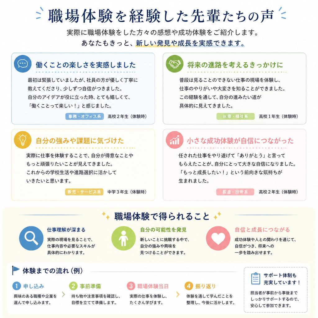 実際の職場体験者の声