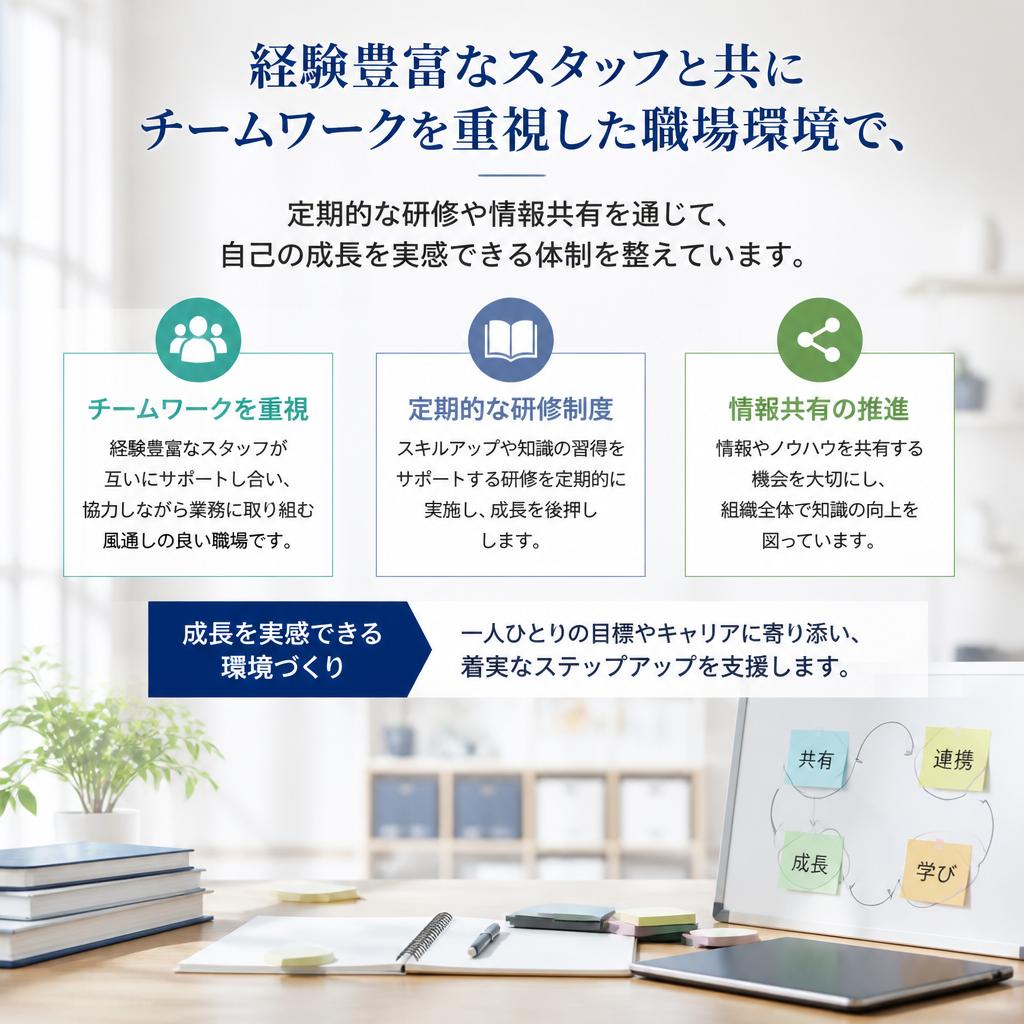 成長を感じる充実の職場環境