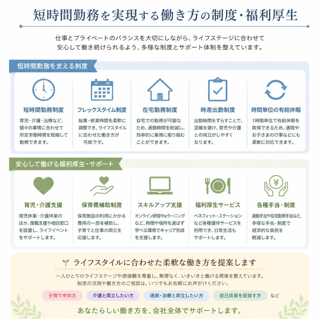 働きやすさを追求した制度設計