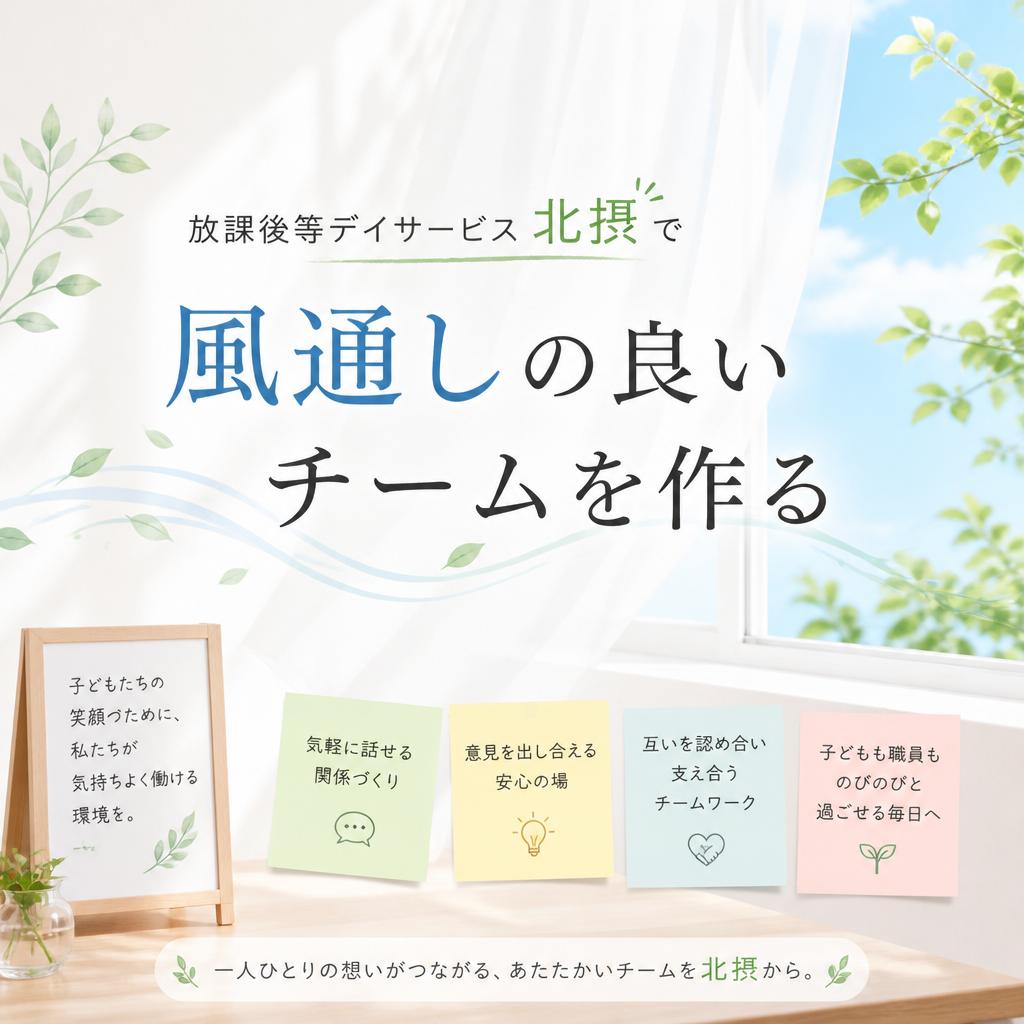 放課後等デイサービス 北摂で風通しの良いチームを作る