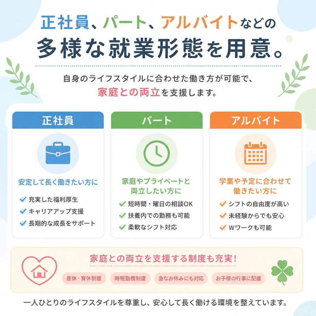 多様な就業形態の選択肢