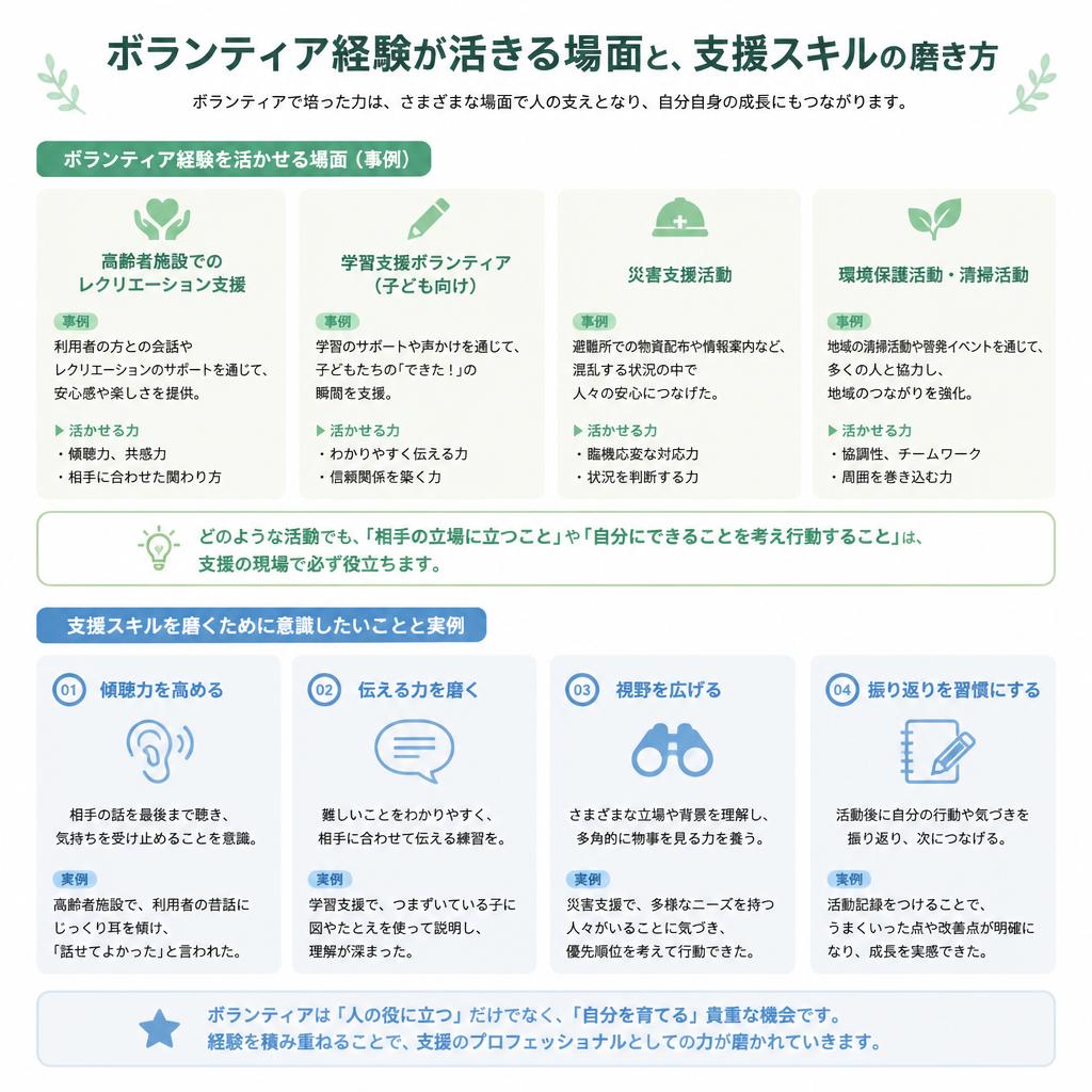 ボランティア経験が活かせる!