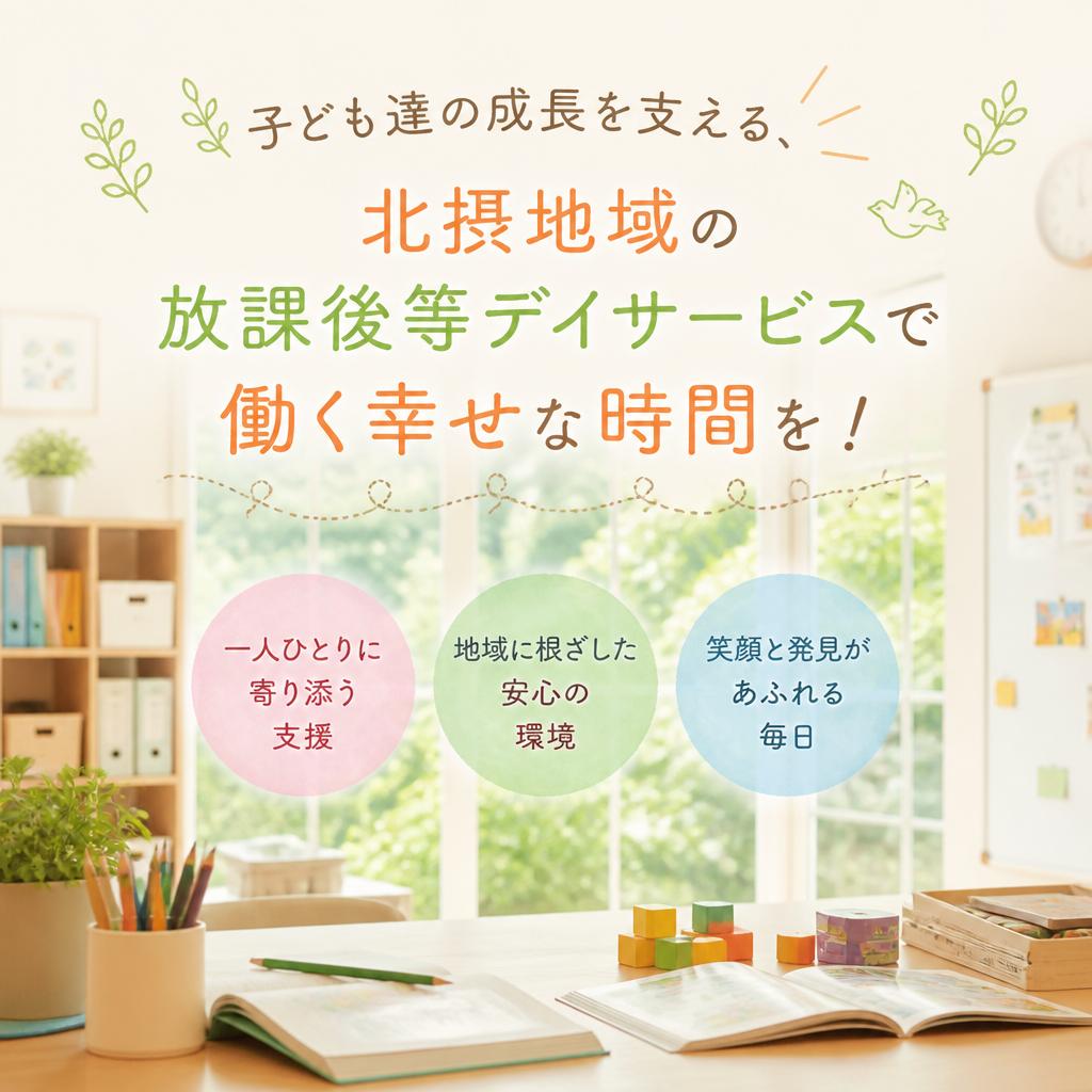 子ども達の成長を支える、北摂地域の放課後等デイサービスで働く幸せな時間を！