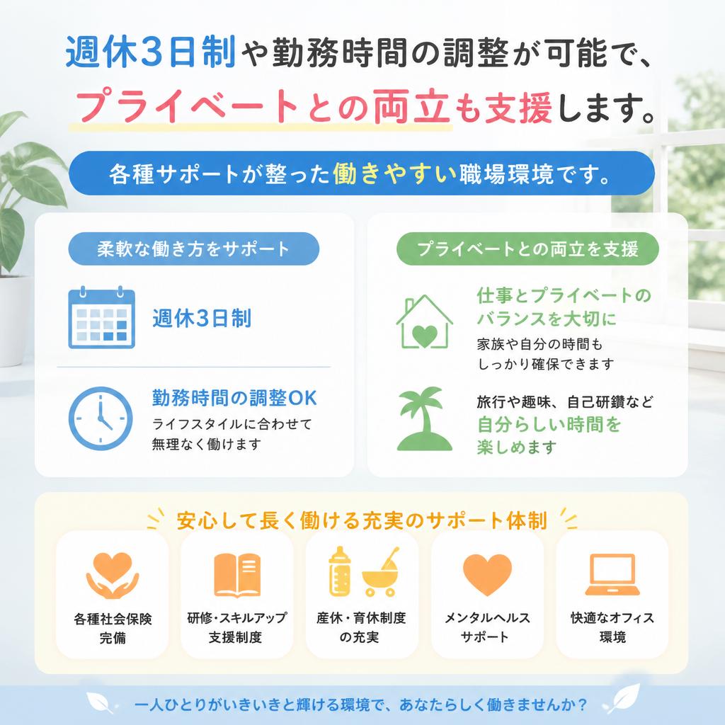 柔軟な働き方とサポート