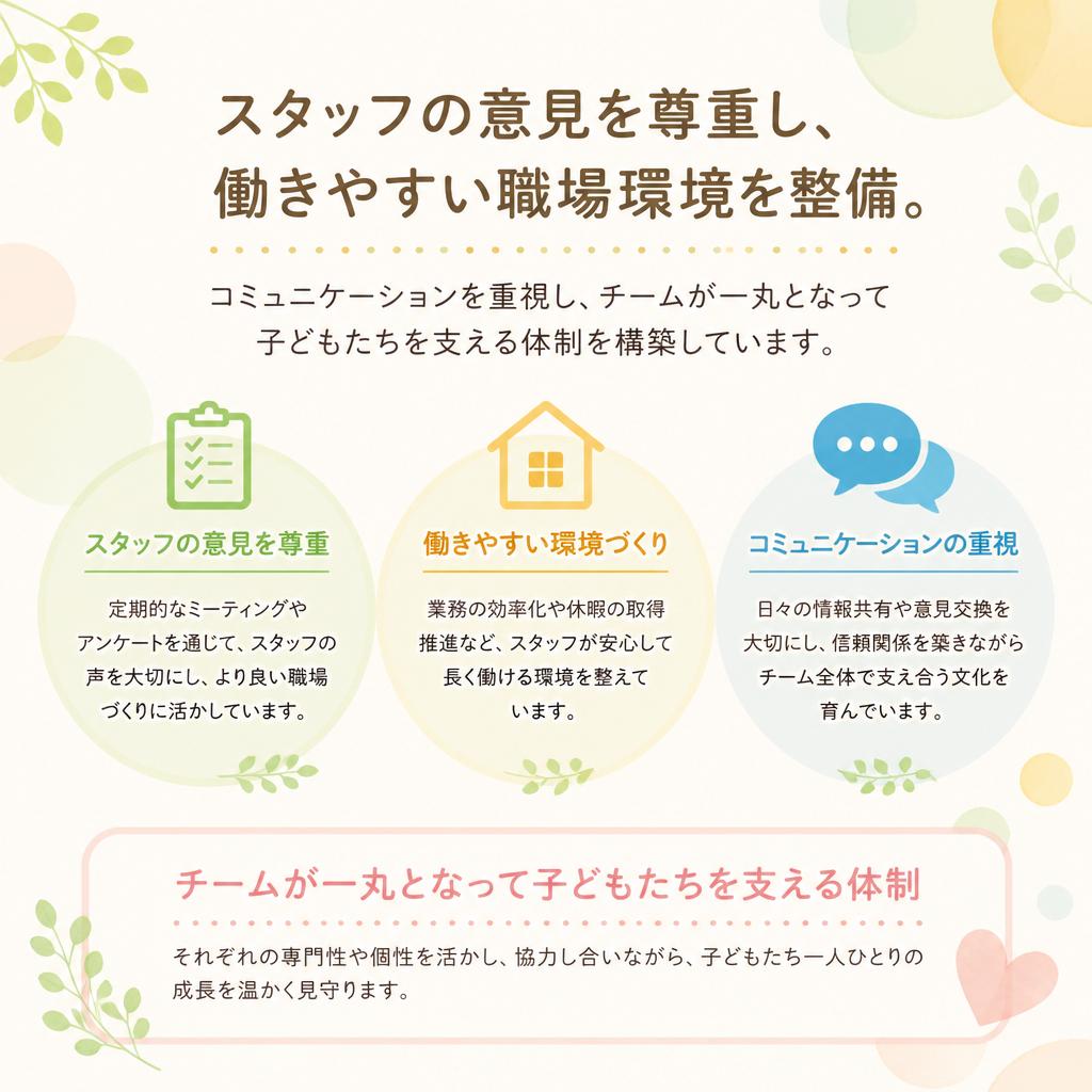 安心して働ける職場環境