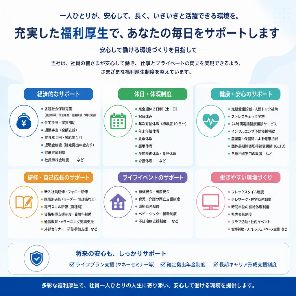 充実した福利厚生制度