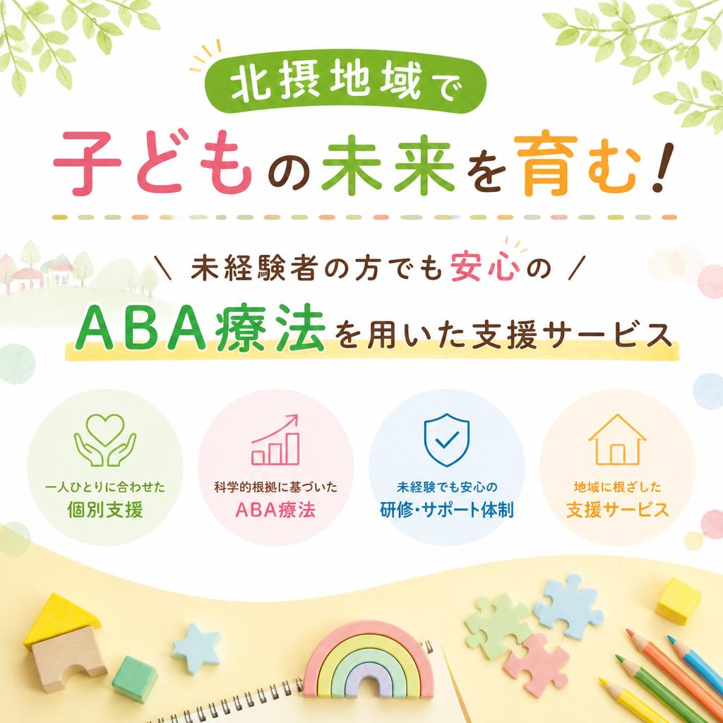 北摂地域で子どもの未来を育む！未経験者の方でも安心のABA療法を用いた支援サービス