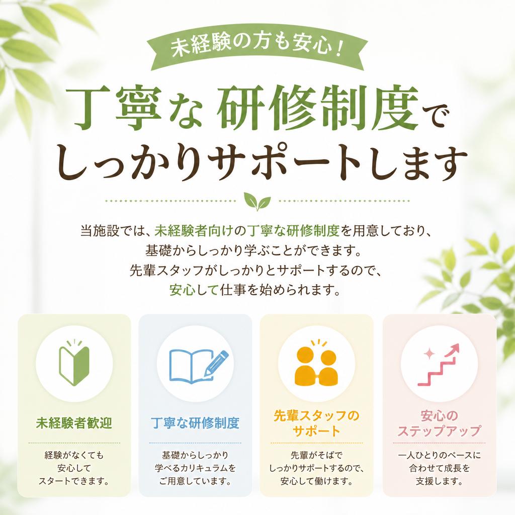未経験者でも安心のサポート体制