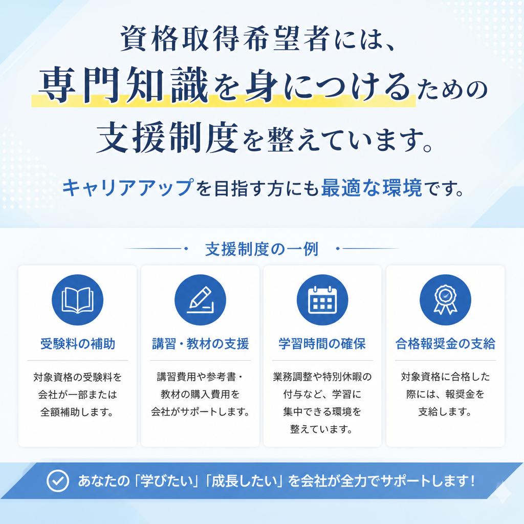 資格取得をサポート