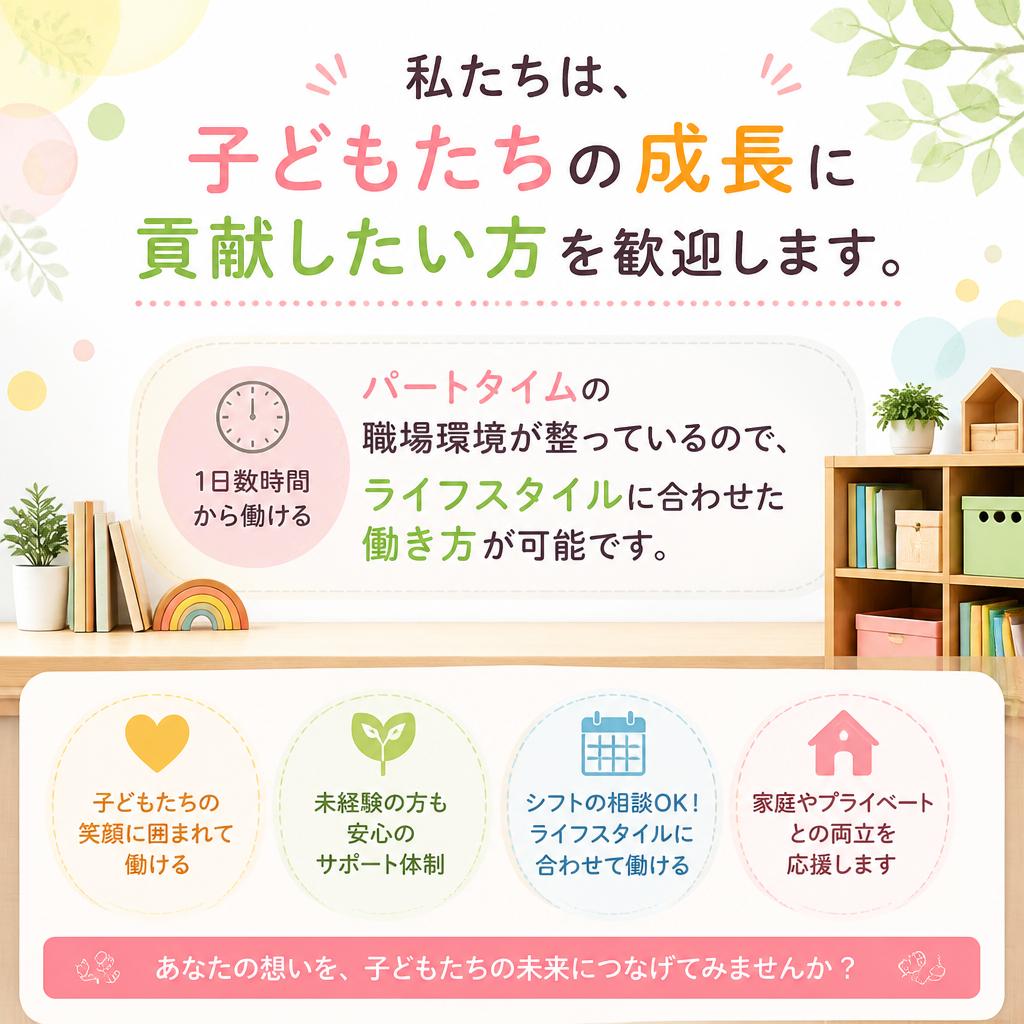 多様な働き方が選べる！パートタイム勤務の魅力